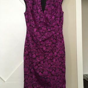 Adrianna Papell purple sheath dress